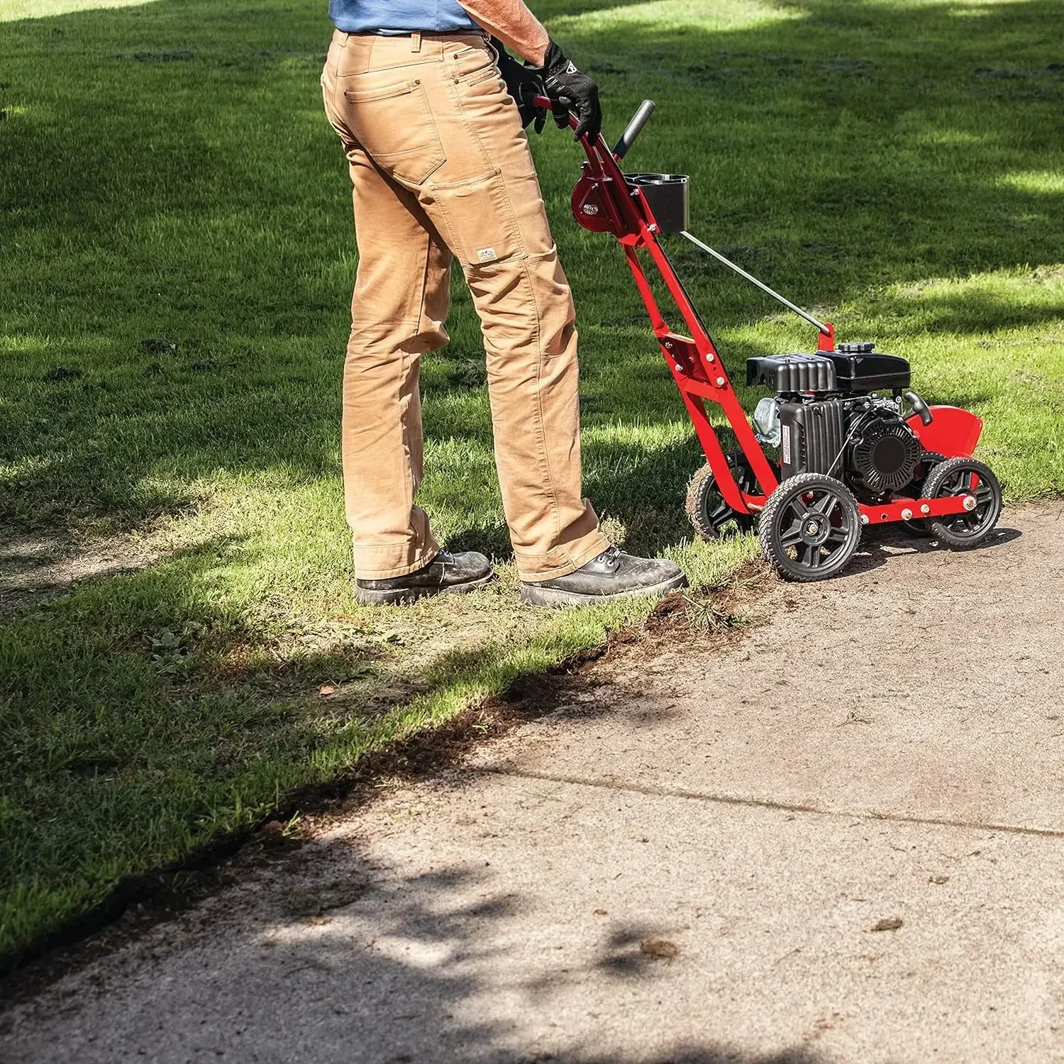 41273 79cc 4-Cycle Walk-Behind Edger, The 79cc Viper Engine Spins A Tri-tip Steel Blade At 3400 RPMs Red/Black