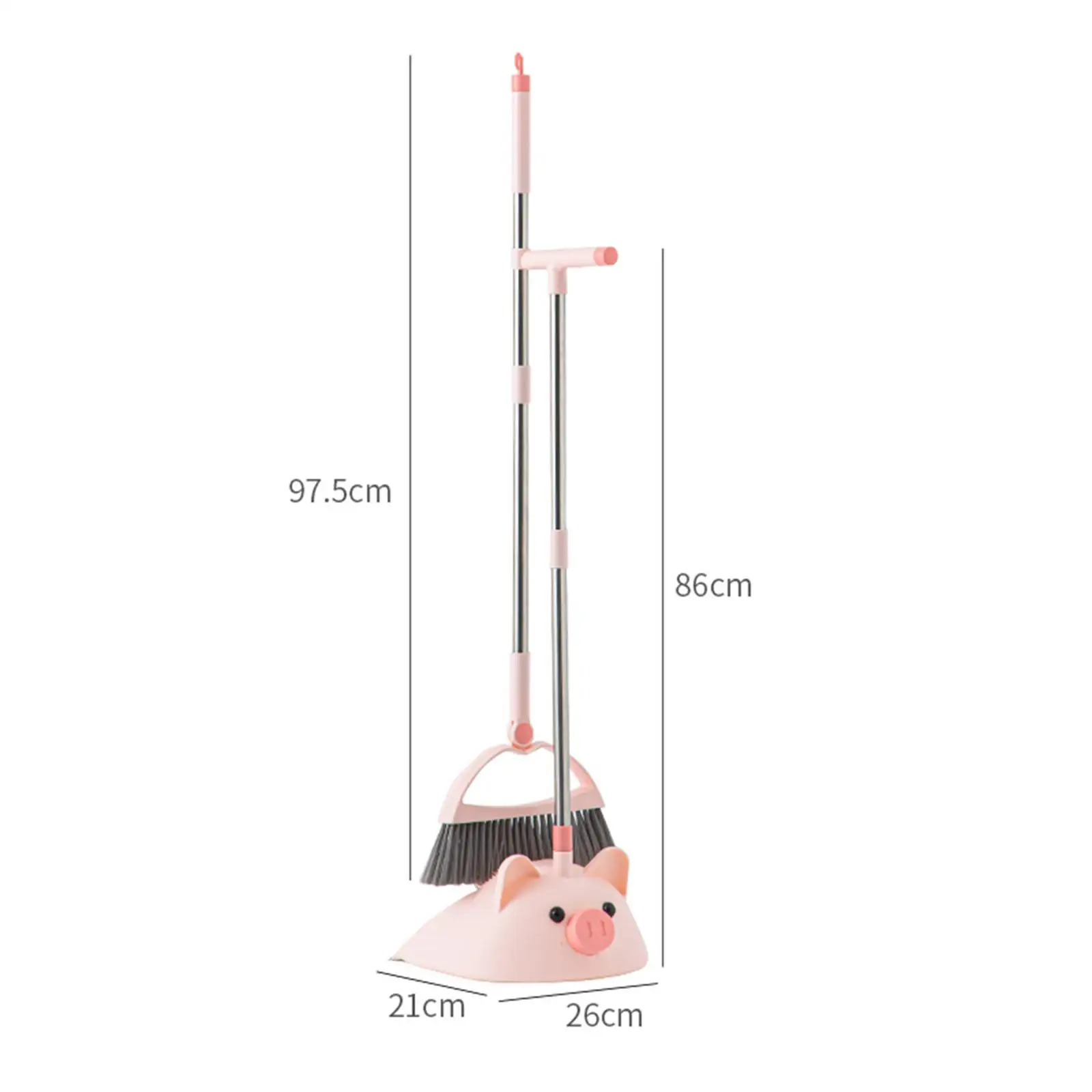 2 Pieces Dustpan Broom Combo Set Floor Cleaning Set for Home Under The Desk