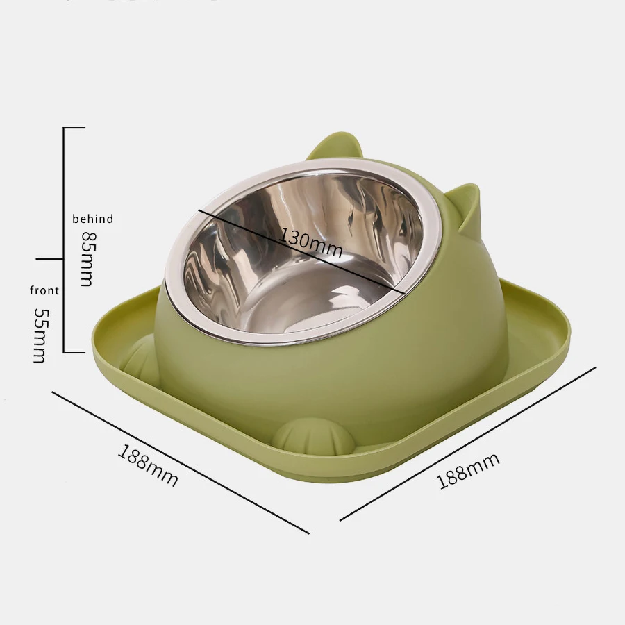 Fun Shaped Anti Tipping Cat Bowl With Added Water to Prevent Ants