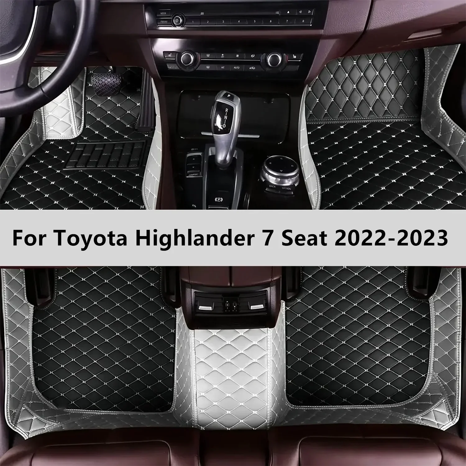 

Custom Car Floor Mats For Toyota Highlander 7 Seat 2022-2023 Floor Mat Car Mat Accessories Men Women Interior Accessories