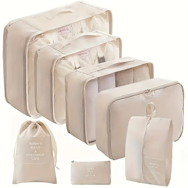 

7pcs A Large Capacity Travel Storage Set, Clothing Protection Bag, and Portable Luggage Bag Are Ideal Gifts for Travelers