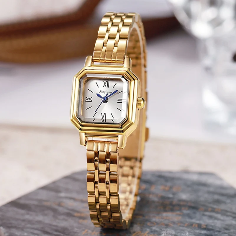 

Регулируемые женские часы с ремешком из нержавеющей стали, модные часы с маленьким циферблатом, роскошные кварцевые наручные часы для женщин, Relojes Para Mujer