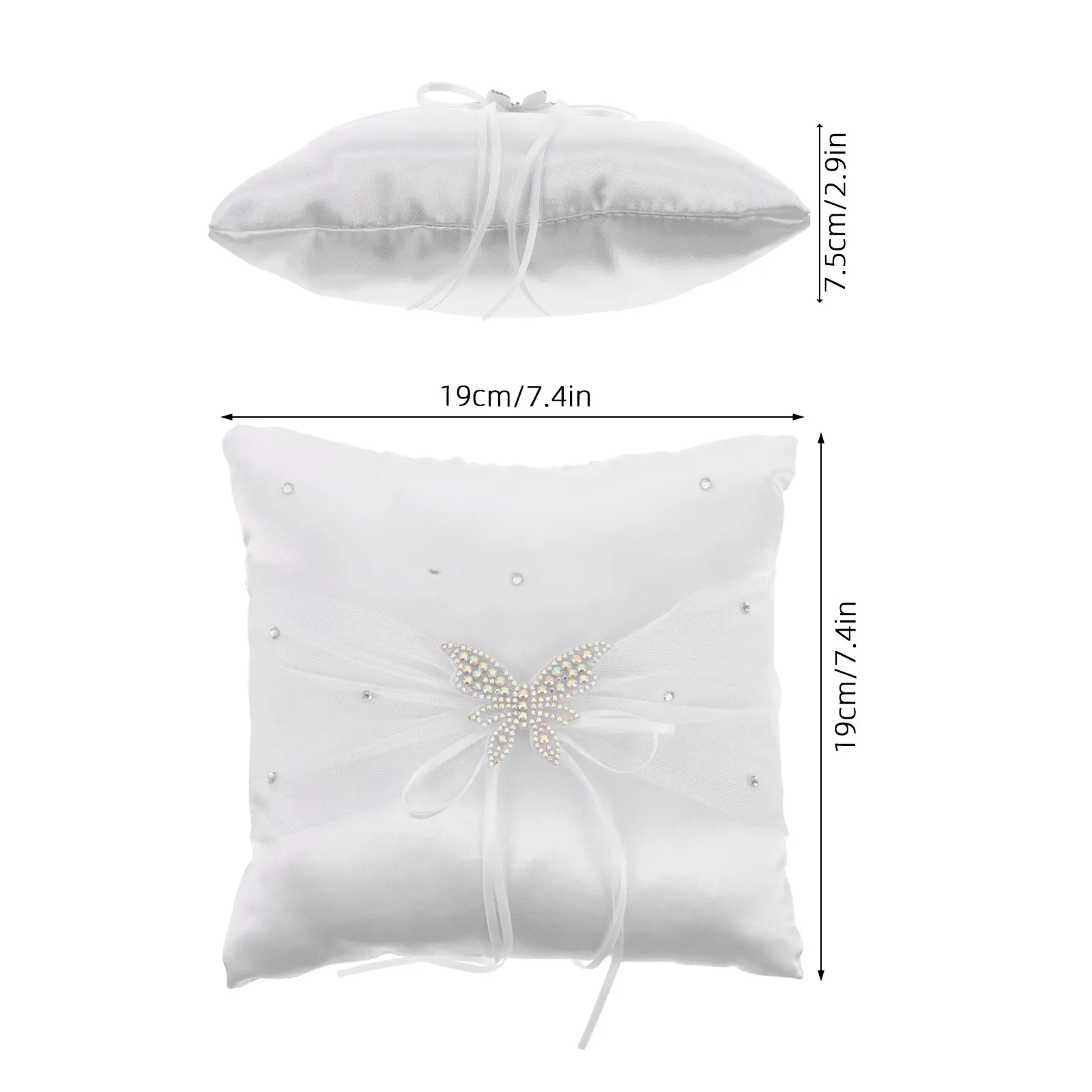 Bantal Cincin Pernikahan Satin - Ring Bearer Pillow ulasan dan harga