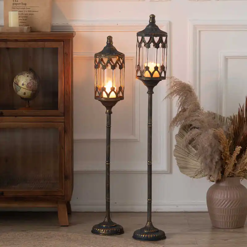 

Yard wrought iron old Shanghai retro floor lamp