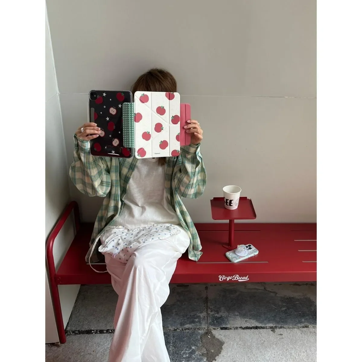 Ins Cute Red Apple Star Tablet Case For iPad Pro 11 12.9 13 M2 M4 M3 M5 Shell 8.3 9.7 10.2 5/6/7/8/9/10/11th Air 2 3 4 5 6 Cover