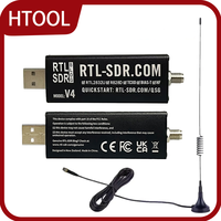 HTOOL SDR V4 Software Defined Radio Receiver RTL-SDR V4 RTL2832U 1PPM TCXO HF BiasT SMA Software Defined Radio + Antenna