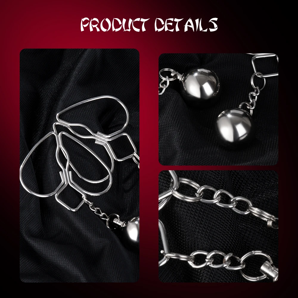 Nipple Clamps With Gravity Ball Sex Adjustable Body Clips Non-Piercing Body Jewelry For Women And Couples