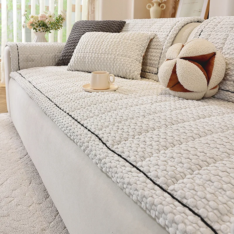Corduroy simple wind thickened sofa cushion autumn and winter non-slip sofa cover seat cushion