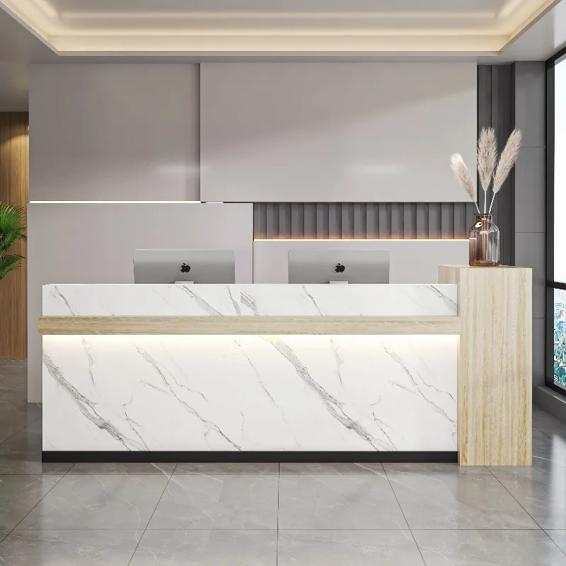 

Long Modern Reception Desks Beauty Shop Luxury Bar Restaurant Executive Display Reception Desks Company Bureau Lounge Furniture