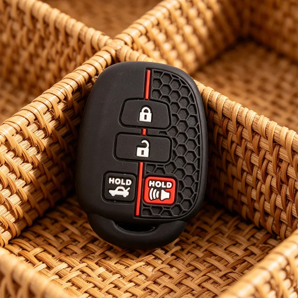 

4 Button Silicone Car Key Case Cover for Toyota Prius RAV4 Camry Corolla 2014 2015 2016 2017 Shell Fob Bag Protector Accessories