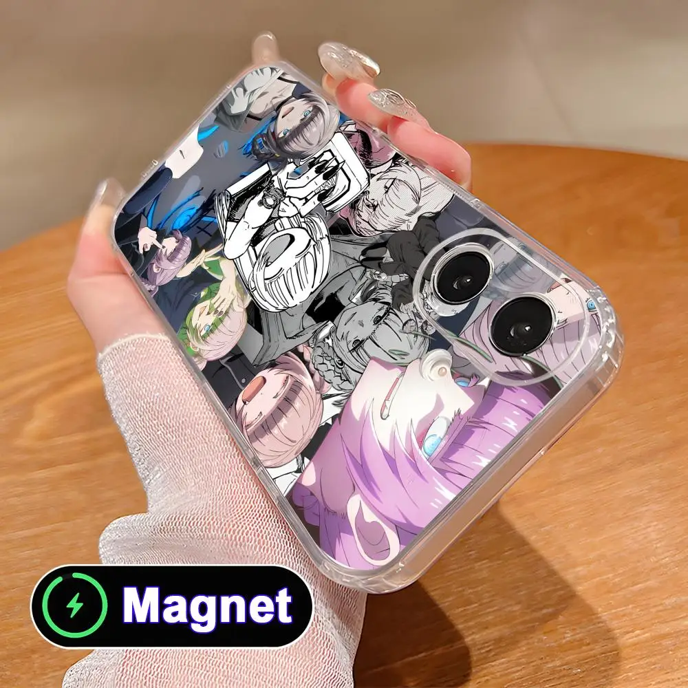 

Чехол для телефона Call Night Nazuna Clear TPU Magsafe для iPhone 17 16 15 14 13 12 11 Air Pro Max Plus Mini, цветной