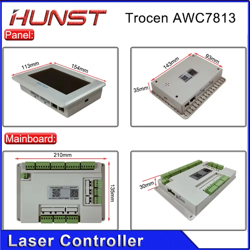 HUNST Trocen AWC7813 Co2 Laser Controller DSP Control System DIY Laser Control Replace AWC608 AWC708 6442G 6445G