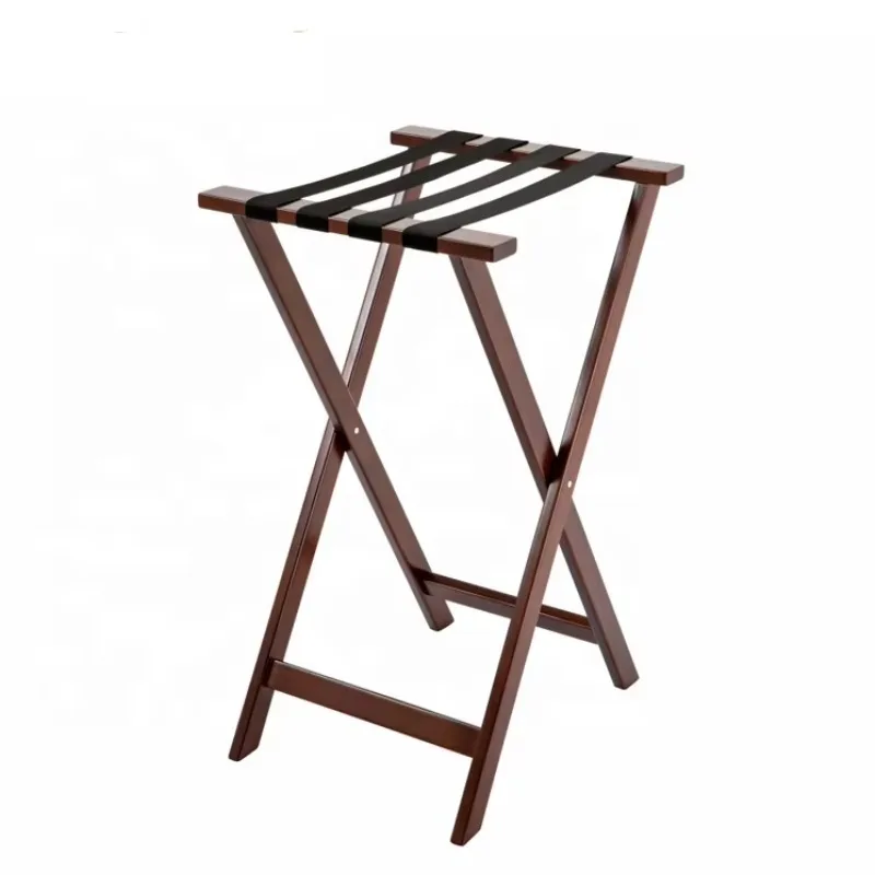 5 Star Hotel  Room High Quality  Bulk Folding Solid Wood Luggage  Rack Roof Rack Baggage Holder for Bedrooms Wooden