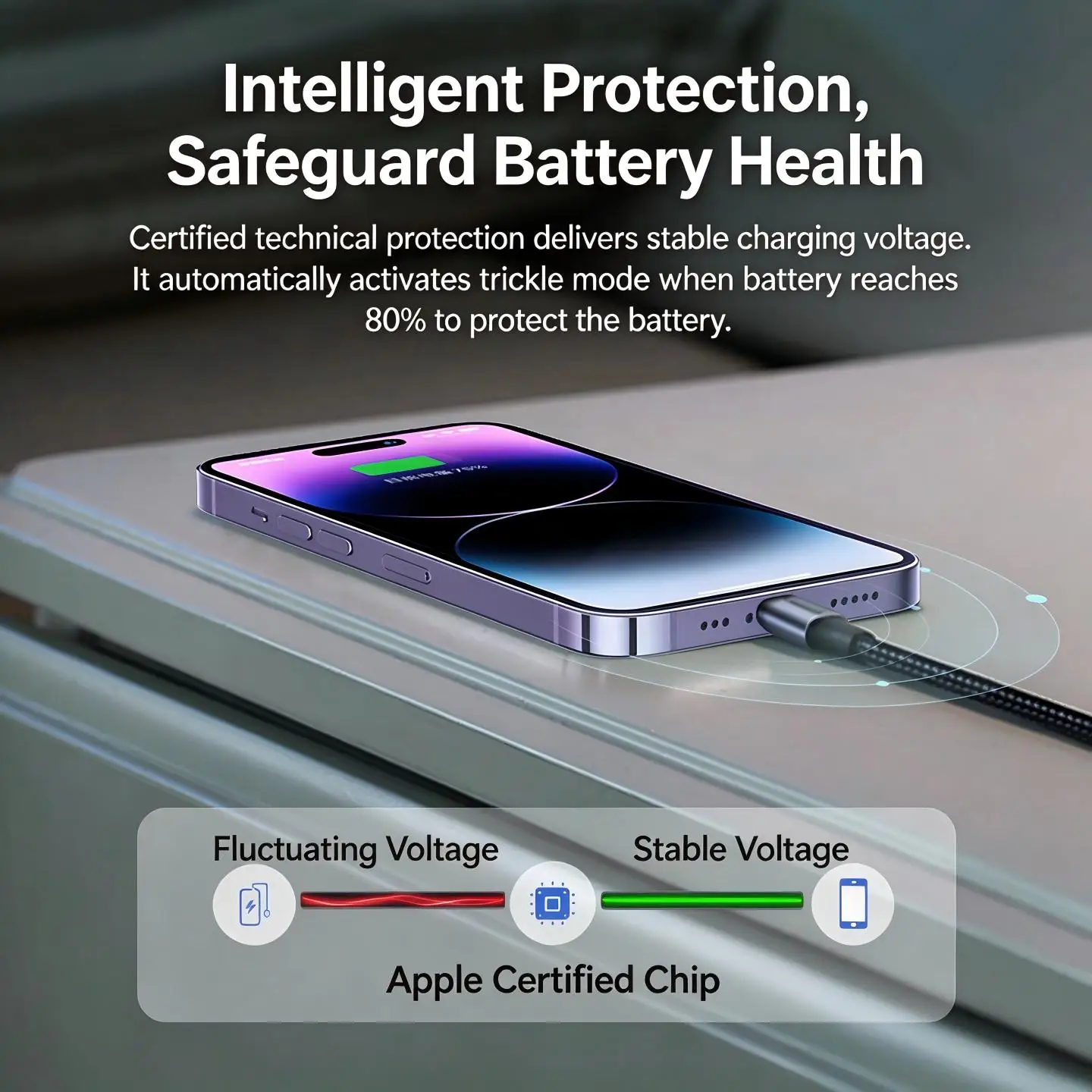 UGREEN Kabel MFi USB Typ C do Lightning do ładowania Apple iPhone 14 13 12 8 iPad PD Szybkie Ładowanie Pleciony Krótki 25cm Długi 2m — zdjęcie produktu 5