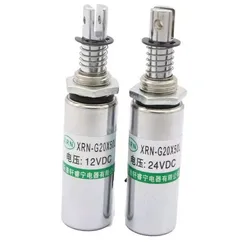 Round tube pull solenoid cylindrical DC magnet XRN-20X50L 12V 24V Stroke 10mm Power 20.5W