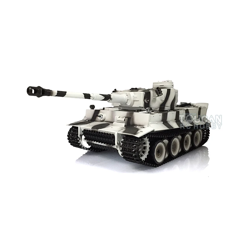 HENG LONG Tank 3818 1/16 RC 7,0 Tiger I RTR barril retroceso pistas de Metal ruedas coche de Control remoto niños para juguetes TH19122