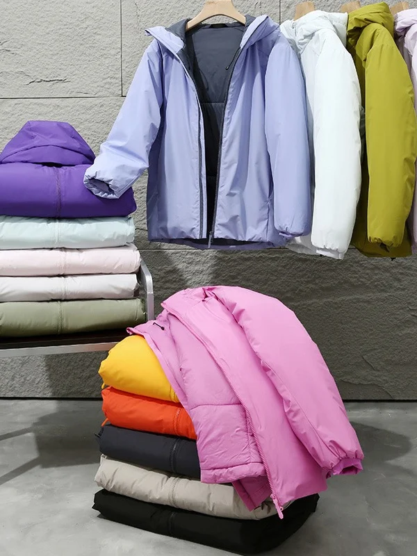 

Зимняя уличная легкая теплая хлопковая куртка с капюшоном для мужчин и молодежи, приталенный крой, длинный рукав, однотонная, без бренда