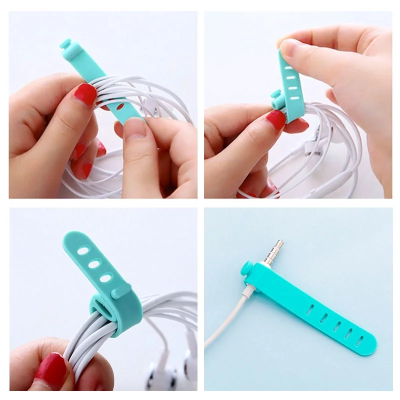 Silicone Winder cord cable tie wire holder earphone headphone charging data line USB binders Kabe