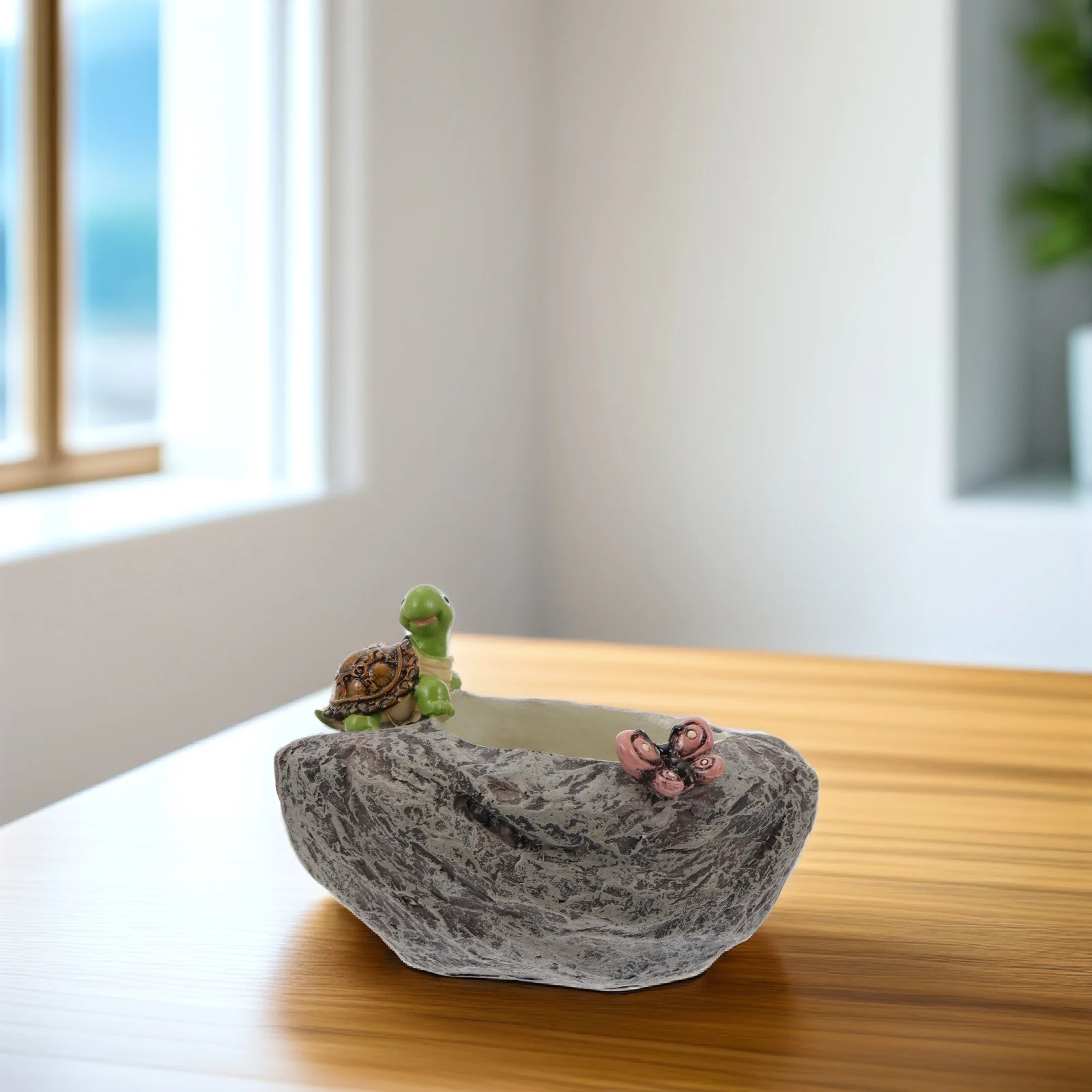 

Resin Flower Pot Turtle Design Succulents Container Plant Pots Home Decor Desktop Tabletop Planter Creative Shape Long Lasting