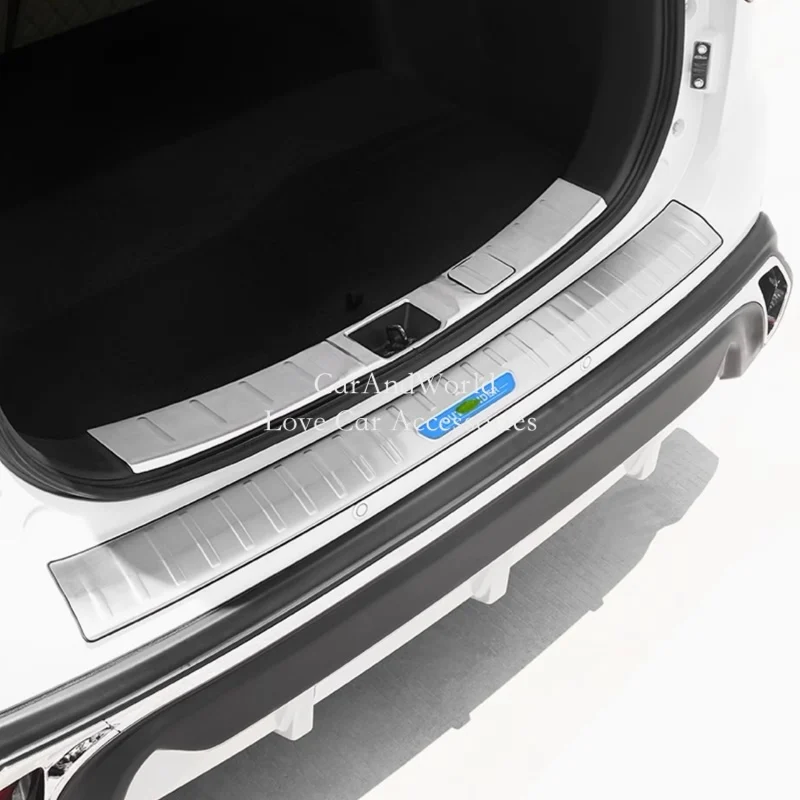 

For Mitsubishi Outlander 2016-2021 Rear Bumper Protector Tail Door Sill Guard plate Cover Trim Stainless Steel Car Accessories