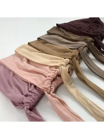 Soft Modal Adjustable Underscarf Cap Cotton Muslim Inner Hijab Stretchy Headscarf Bonnet Islam Under Hijab Femme Head Wraps