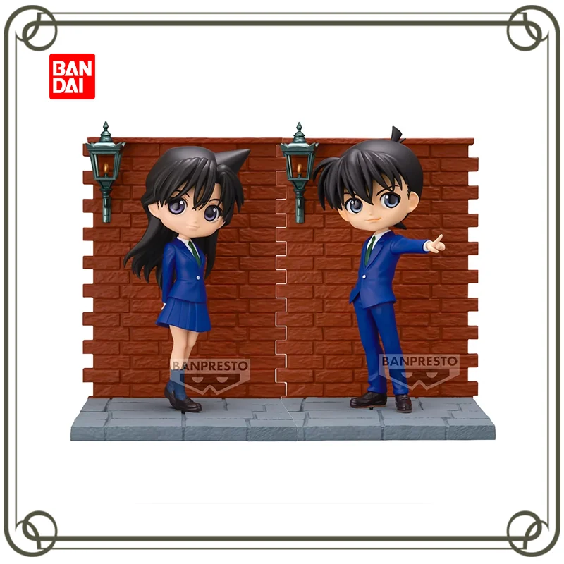 Original BANDAI BANPRESTO Q posket  Detective Conan Kuto Shin'ichi Mori Ran Anime Figure Kids toy Christmas gift