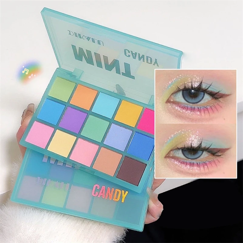 Paleta Cieni do Powiek DIKALU Zielona Fioletowy Brokat Perłowy Matowy Cień do Powiek Makijaż Trwały Kosmetyki do Oczu dla Kobiet