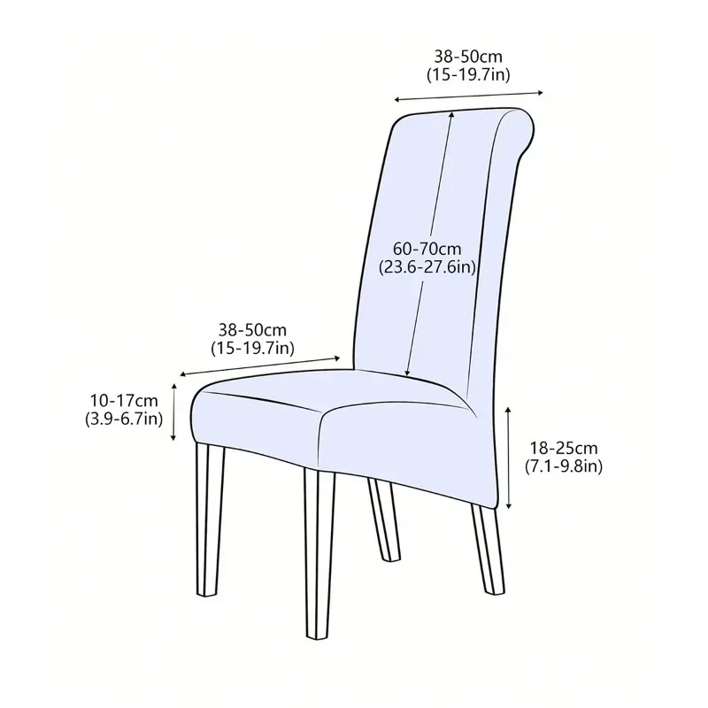 1pc Dining Chair Cover Full Package Elastic Home Hotel Restaurant Banquet Solid Color Chair Seat Cover Furniture Protector