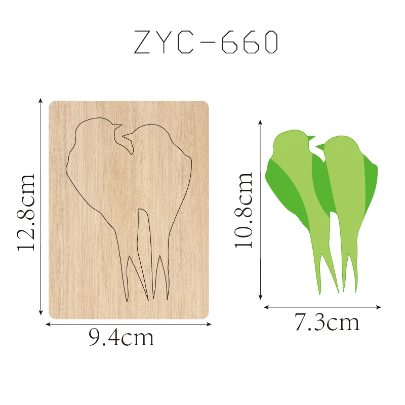 ZYC-660 bird wooden cutting mold suitable for diecutting machines