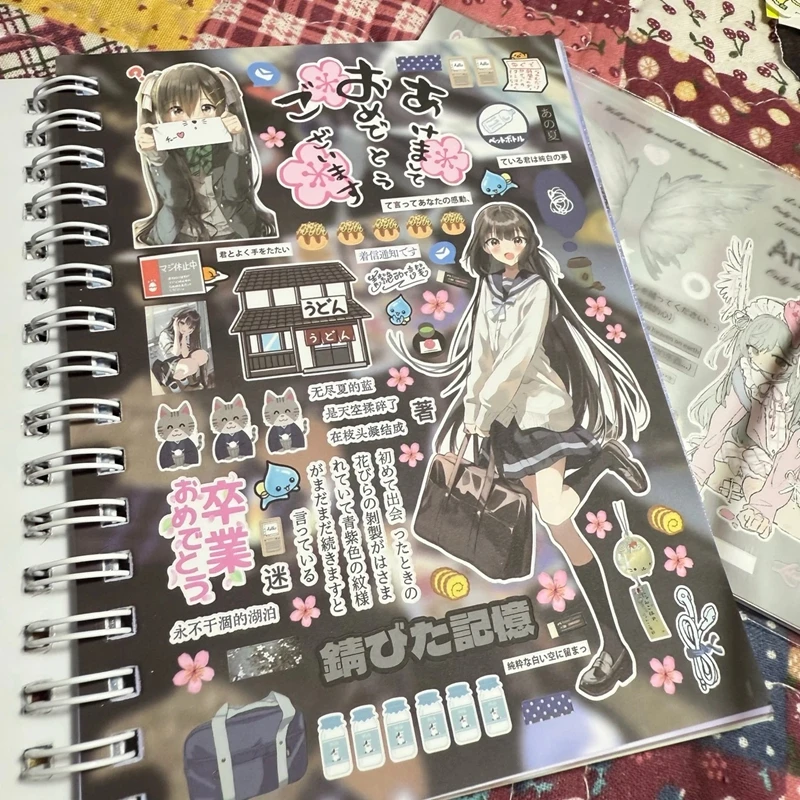 30 folhas coreano ins bonito adesivos decorativos livro y2k scrapbooking caso de telefone diy diário colagem material adesivo presente