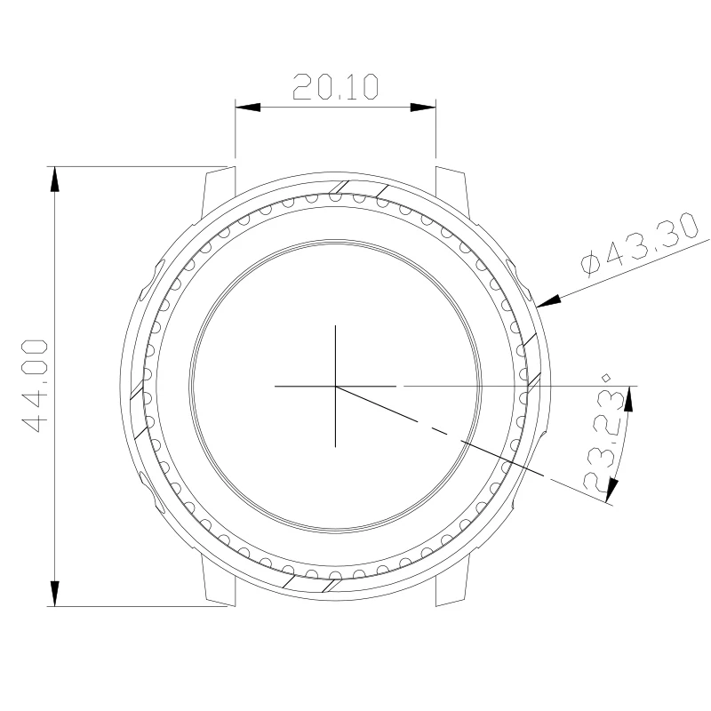 43mm obudowa zegarka w puszce tuńczyka szafirowe szkło kryształowe dla Seiko NH34 NH35 NH36 NH38 mechanizm automatyczny 28.5mm tarcza 200M wodoodporny