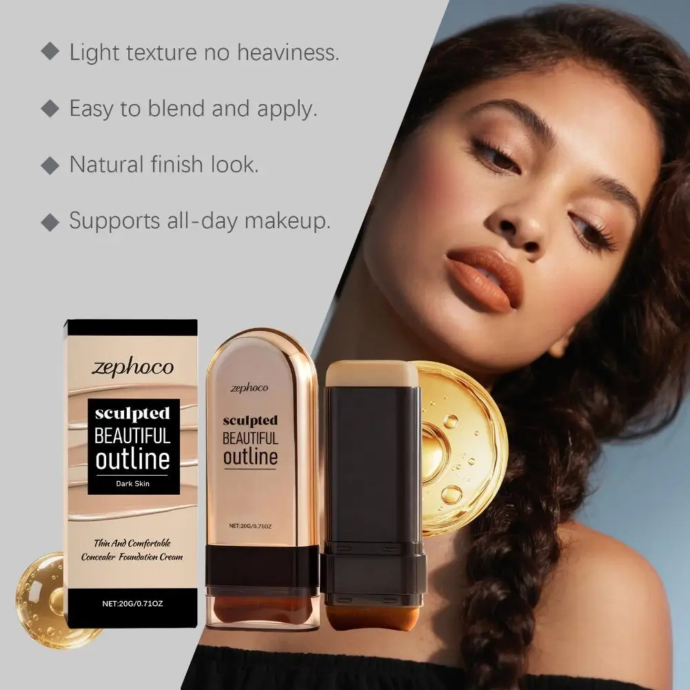 كريم أساس ZEPHOCO Eraser Stick Water Moist Light Concealer لتغطية حب الشباب وتهديف الوجه ومكياج التجميل #2