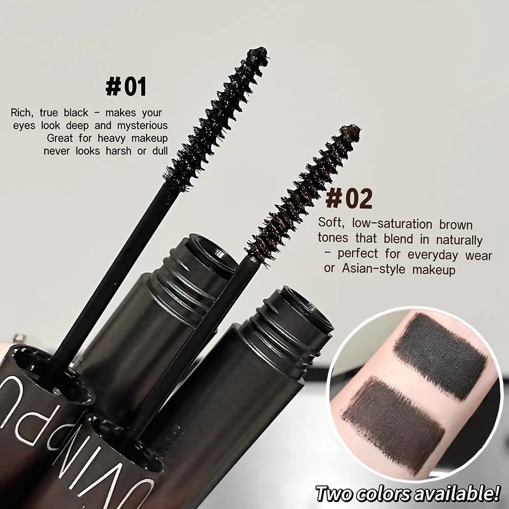 CAPPUVINI Wasserfeste Mascara für Natürliche Schwung, Verlängerung, Nicht-Klumpend, Verschmierfest, Volumen-Gebend, Wimpern-Make-up für den Täglichen Gebrauch