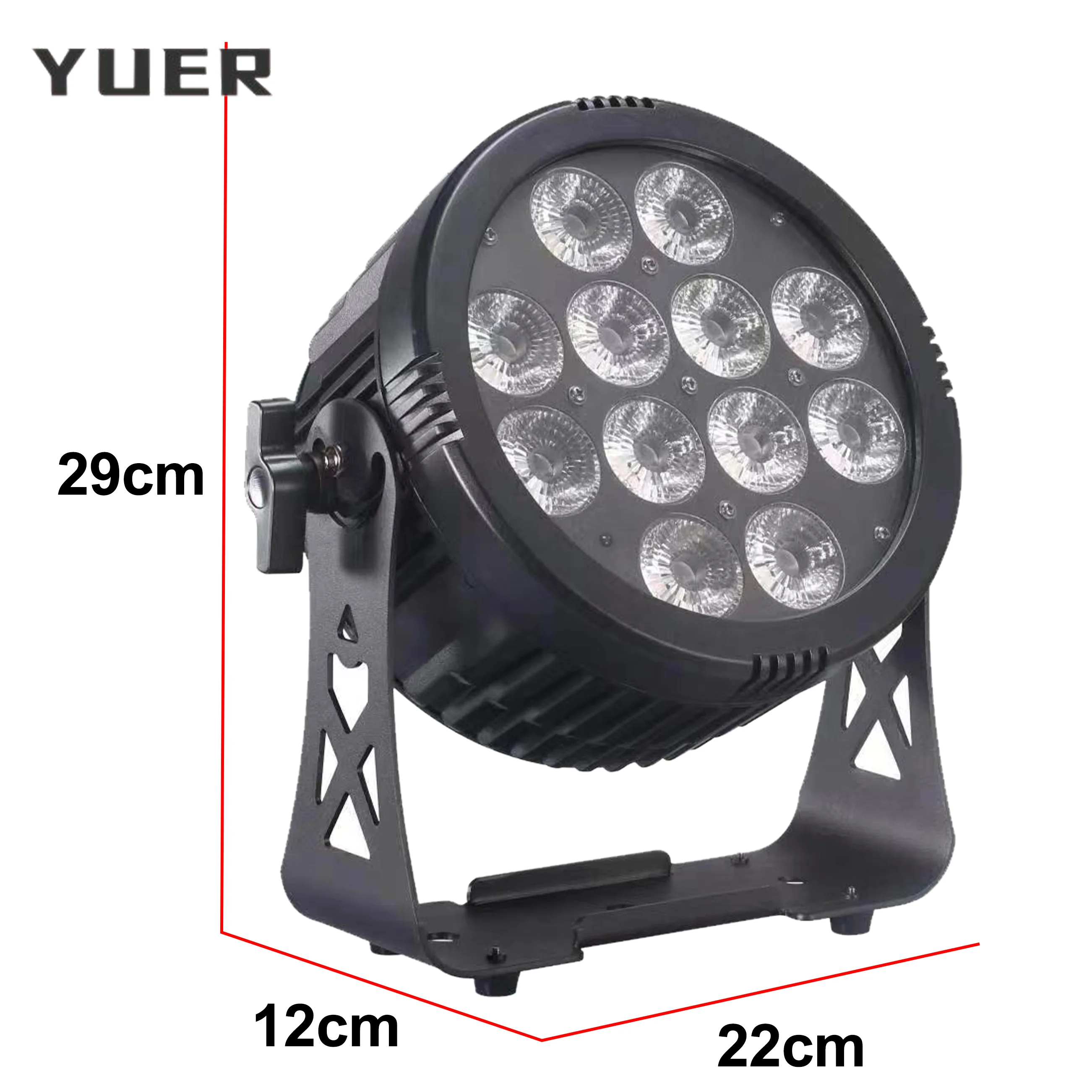 IP66 12X18W LED RGBWAUV Waterproof Battery Par light Seetronic Wall wash effect APP Remote control for DJ disco party Bar club
