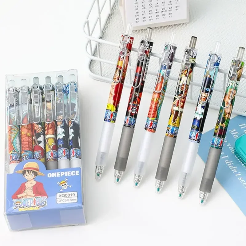 New One Piece Luffy Zoro Anime Cartoon Press Pen Creative Peripheral Signature Pen Student Learning Stationery Gift Wholesale