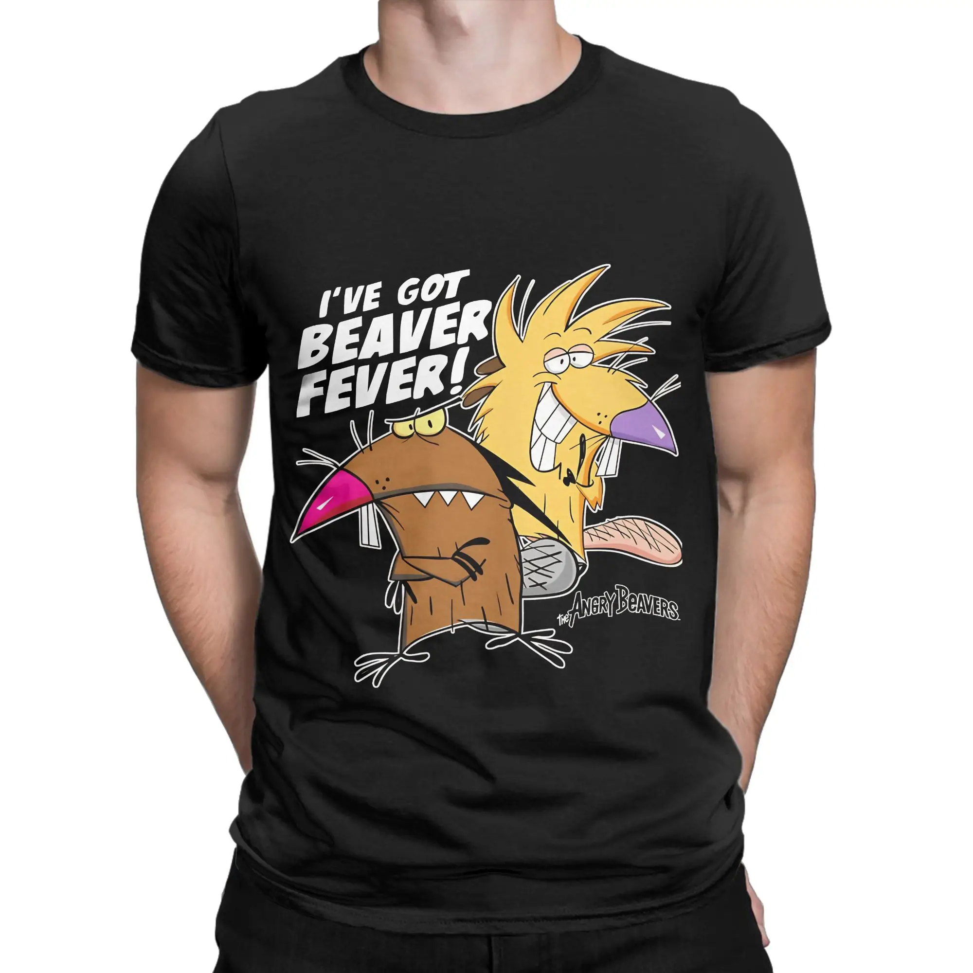 Angry Beavers Daggett Norbert Feverish Funny 100% Cotton T-Shirt The Angry Beavers Tops Tees For Men