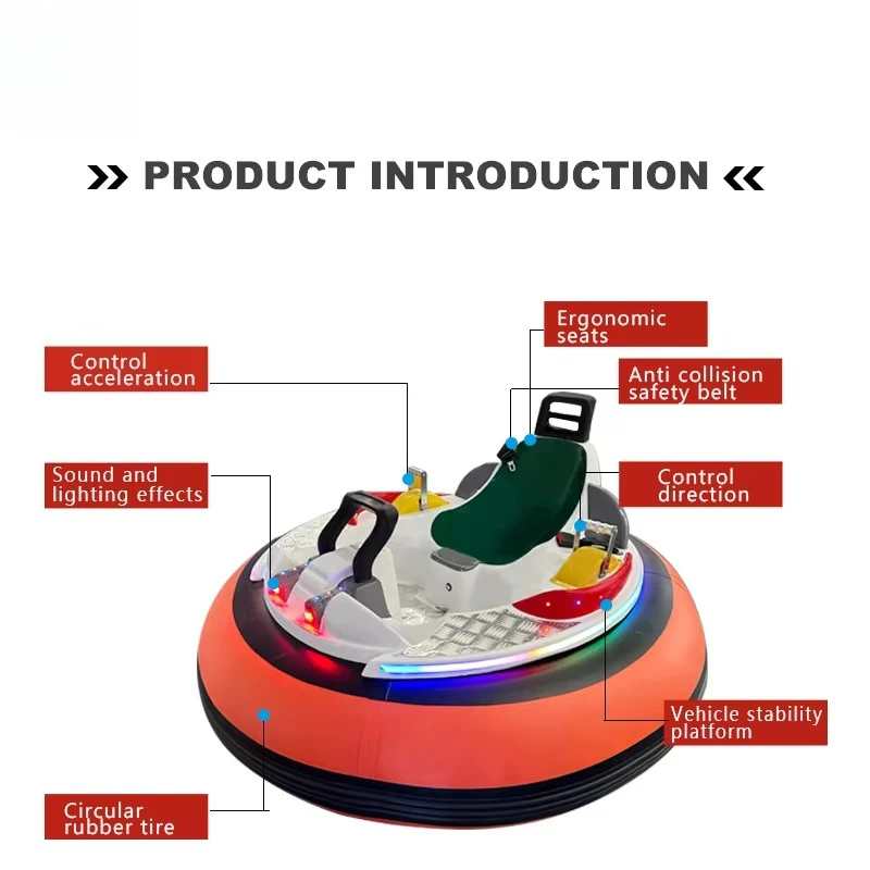 Hot Selling Rechargeable Battery Mini Electric Bumper Cars for Kids Indoor/Outdoor Fiberglass Mall Ride