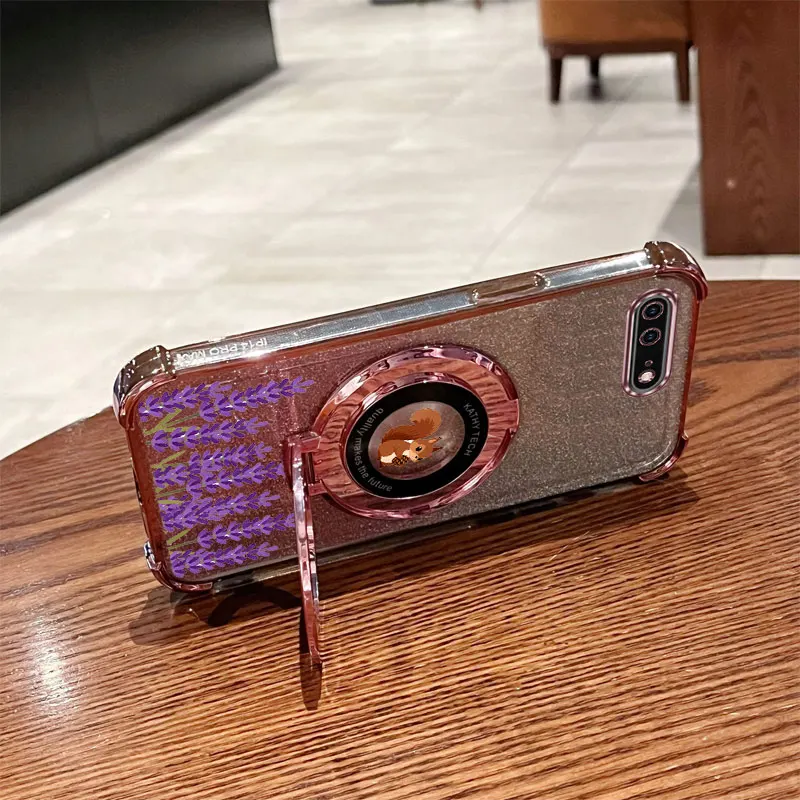 لؤلؤة حزام الحبل بريق لطيف السنجاب حامل هاتف حافظة لهاتف آيفون 8 Plus 7 6 6s Plus Se 2020 7plus 8plus الغطاء الخلفي #2