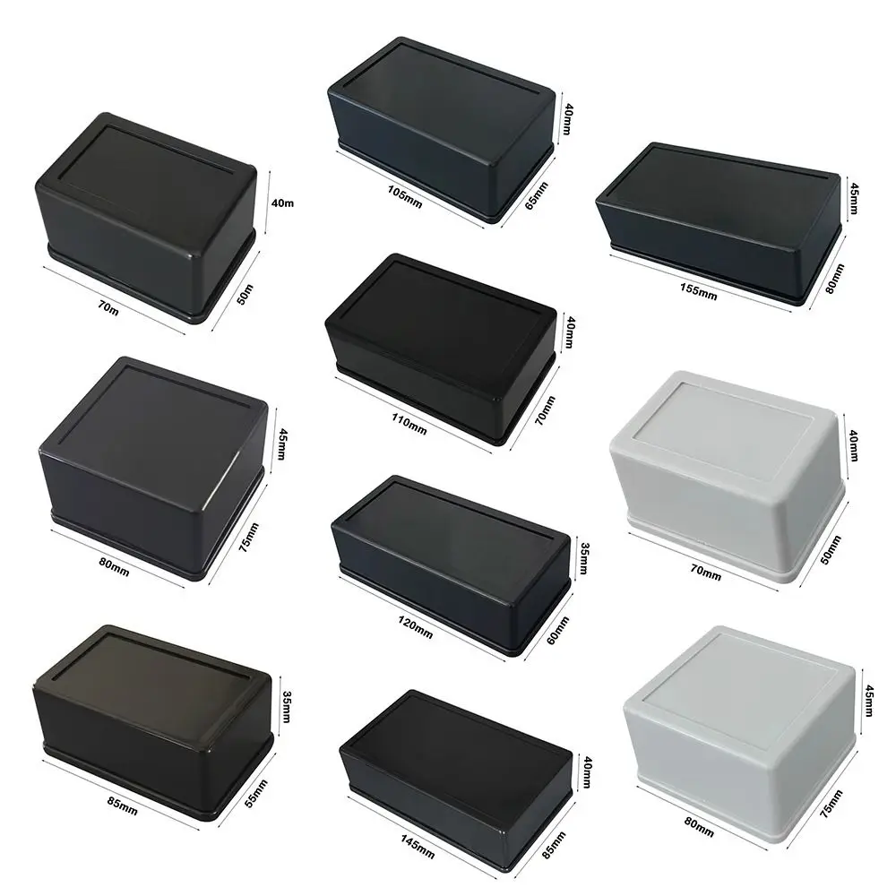 Waterproof Project Enclosure Boxes ABS Plastic White Black Storage Case 10 Styles Housing Instrument Case Electronic Supplies