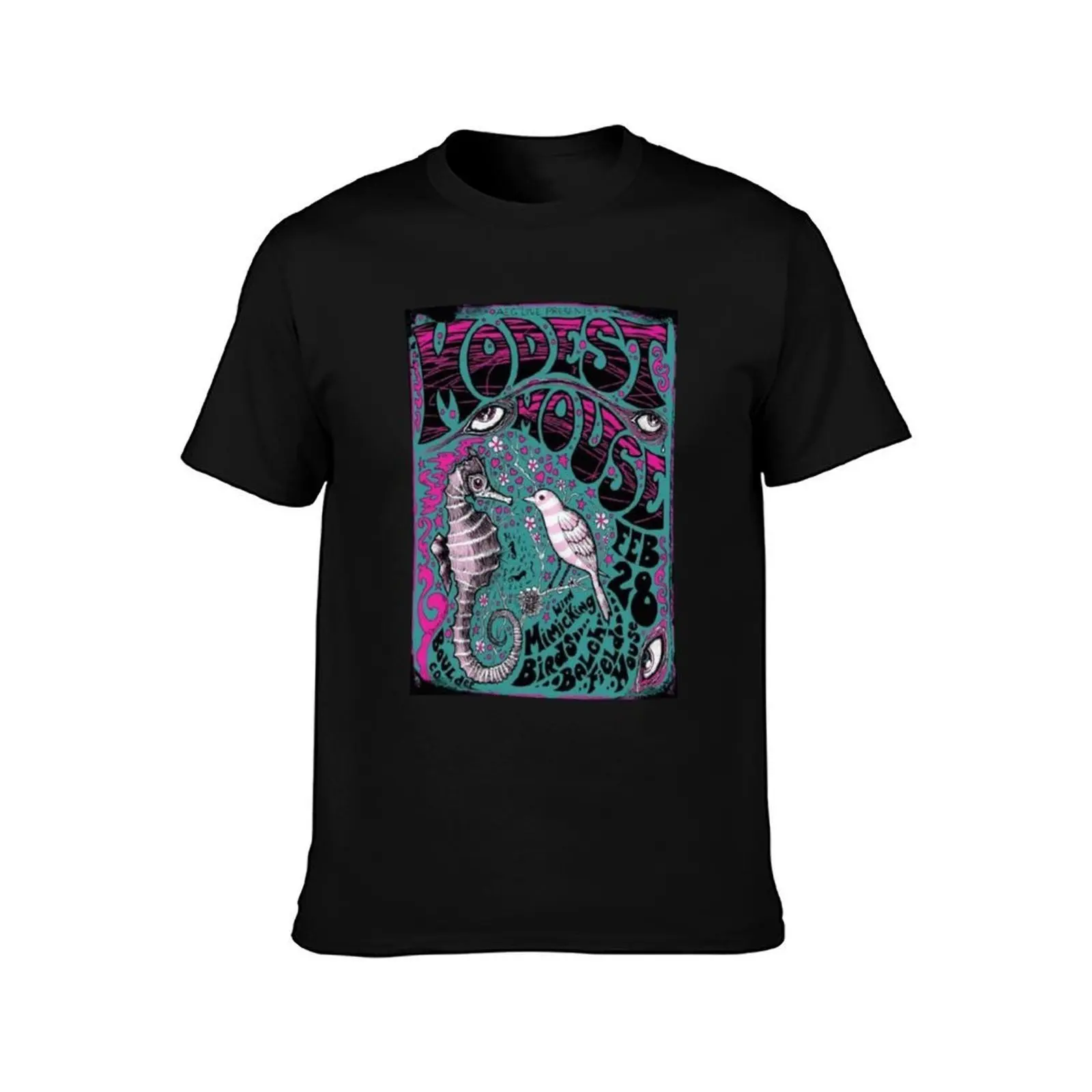 Modest Mouse T-Shirt, Summer Casual Cotton Tee, Oversized Streetwear Tops, Vintage Graphic Print, Loose Fit Short Sleeve