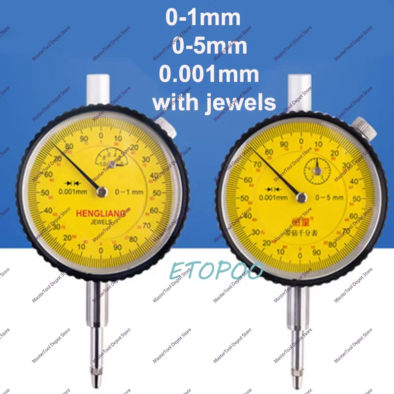 Shockproof Micrometer 1mm 0-1mm 0-5mm 0.001mm with Gemstone Precision Measuring Tool Suitable for Workshops and Laboratories