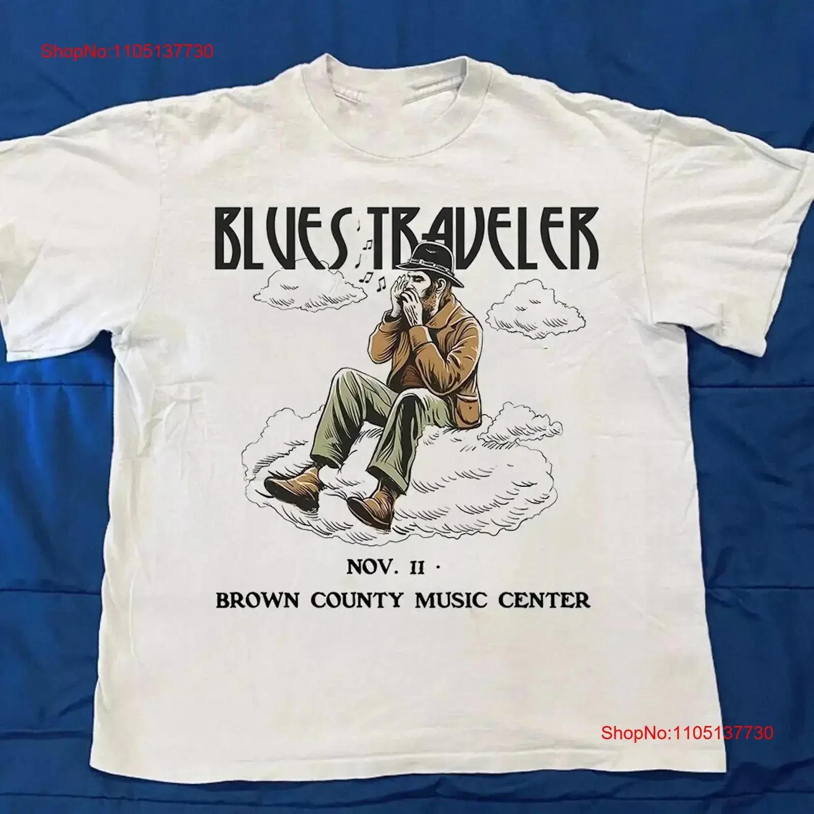 

Рубашка белого цвета с короткими рукавами в винтажном стиле Blues Traveler Rock Concert KV34529, винтажная универсальная растянутая мужская рубашка