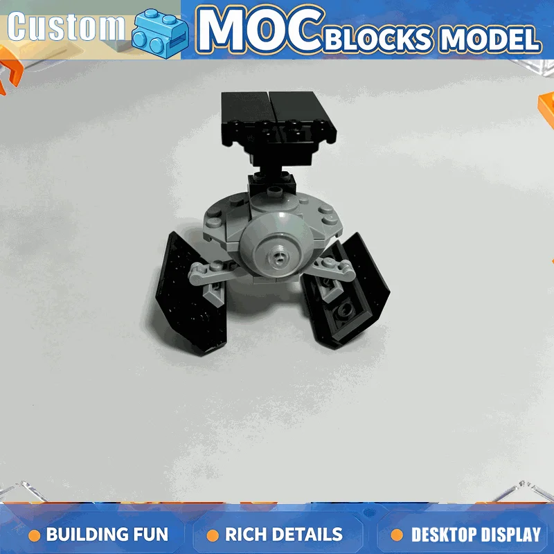 47PCS Mini Space Fighter Building Blocks MOC Model DIY Assembly Toy Tiny Starfighter Educational Creative Display Birthday Gift