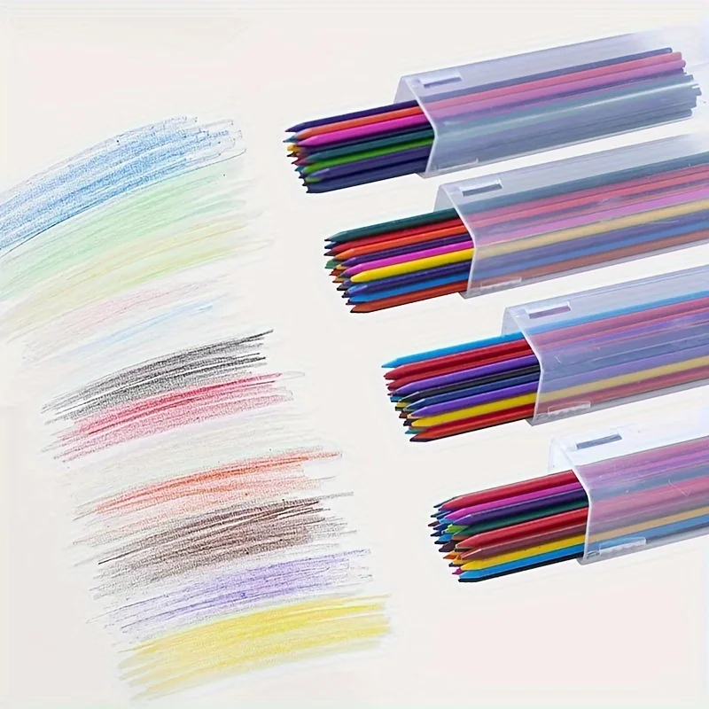 2 Schachteln/72 Stück 2,0-mm-Bleistiftminen für Kunst- und Malereidesign, spezielle hochwertige Büro- und Lernmaterialien – Detail 3