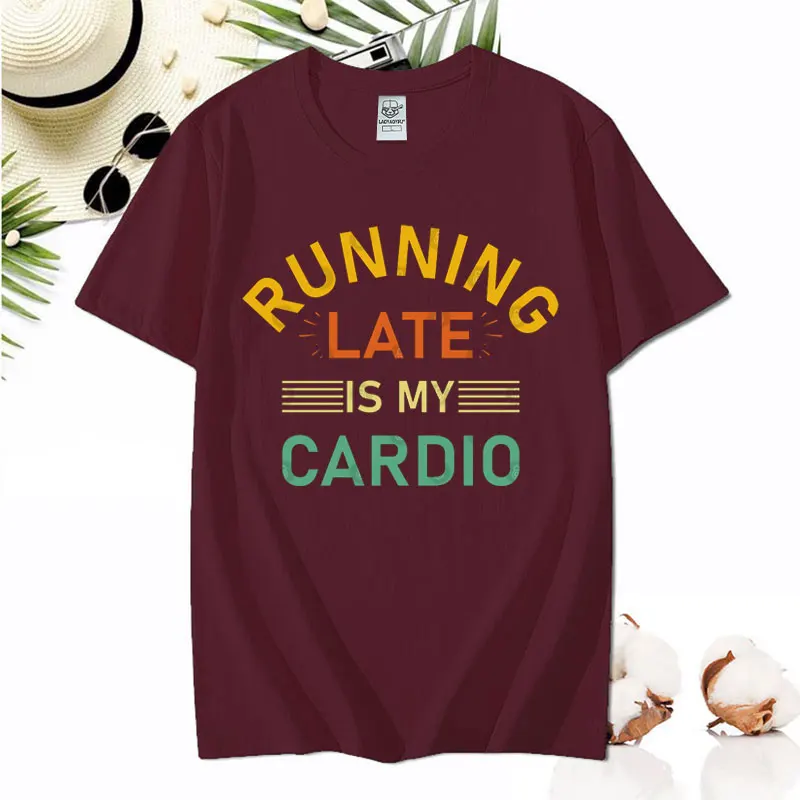 Run Trails Is My Cardio camiseta Mountain Runner Trail Running Harajuku camiseta senderismo ocio camiseta hombres Camisetas de algodón