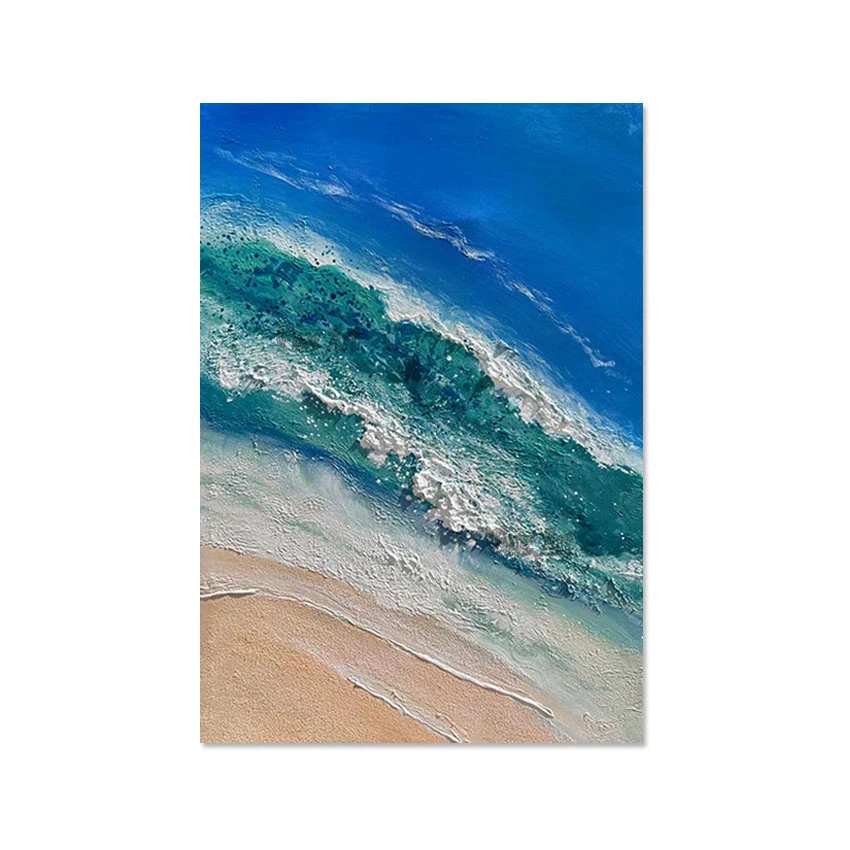 

Aesthetics Rooms Decor Abstract Unframed Seascapes Oil Painting Canvas Wall Art Picture Impressionist Painting Beach Drawing