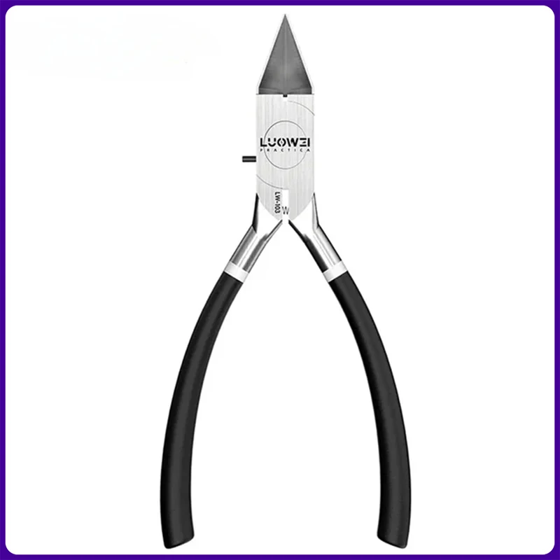 Luowei LW-103 Industrial-Grade Cr-V Steel Pliers Side Snips Cutter For Electronic Wire Stripping PCB Board Repair Hand Tools