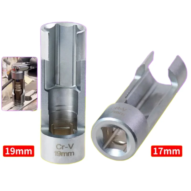 

CRIN Diesel Fuel Injector Pipe Hexagonal Opening Fuel Pipe Removal Sleeve Slotted with Oxygen Sensor Wrench Repair Tool