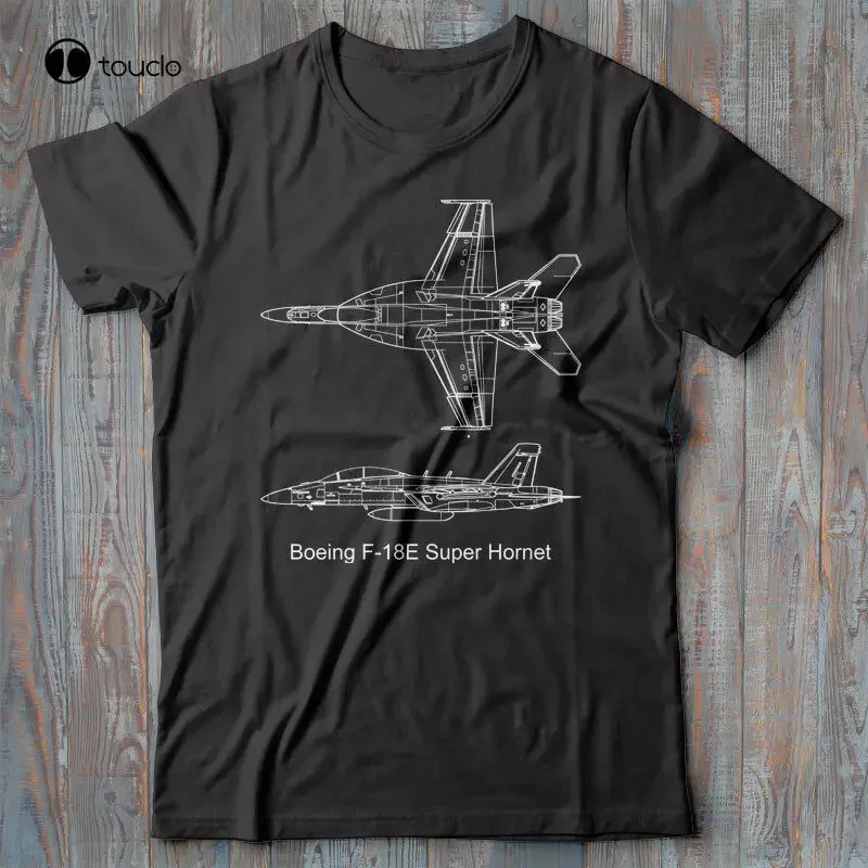 Military T-Shirt F-18E Super Hornet, Jet Fighter Plane, Us Airforce Tee Shirt unisex