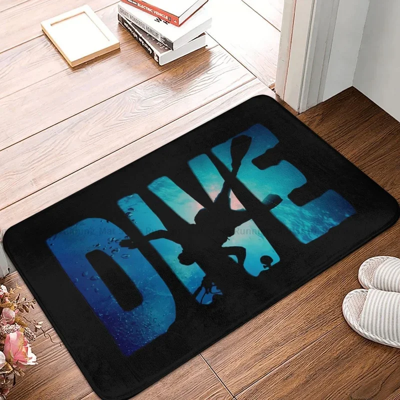 Dive Scuba Diving Non-slip Doormat Diver In The Deep Water Living Room Bedroom Mat Outdoor Carpet Home Modern Decor # 0%